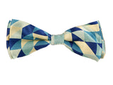 Blacksmith Abstract Blue and Green Adjustable Fashion Bowtie for Men - Bow ties for Tuxedo and Blazers