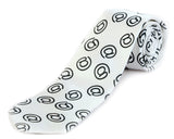 Blacksmith White At the Rate @ Printed Tie for Men - Fashion Accessories for Blazer , Tuxedo or Coat