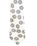 Blacksmith White At the Rate @ Printed Tie for Men - Fashion Accessories for Blazer , Tuxedo or Coat