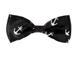 Blacksmith Black Anchor Design Adjustable Fashion Bowtie for Men - Bow ties for Tuxedo and Blazers