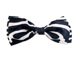 Blacksmith White and Black Zebra Adjustable Fashion Bowtie for Men - Bow ties for Tuxedo and Blazers