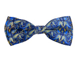 Blacksmith Navy Blue Paisley Adjustable Fashion Bowtie for Men - Bow ties for Tuxedo and Blazers