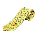 Blacksmith Yellow Boom Pow Printed Tie for Men - Fashion Accessories for Blazer , Tuxedo or Coat