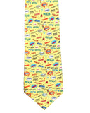 Blacksmith Yellow Boom Pow Printed Tie for Men - Fashion Accessories for Blazer , Tuxedo or Coat