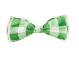 Blacksmith Green and White Checks Adjustable Fashion Bowtie for Men - Bow ties for Tuxedo and Blazers