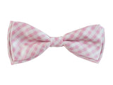 Blacksmith Pink and White Checks Adjustable Fashion Bowtie for Men - Bow ties for Tuxedo and Blazers