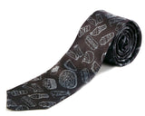 Blacksmith Pizza Pasta Black Printed Tie for Men - Fashion Accessories for Blazer , Tuxedo or Coat