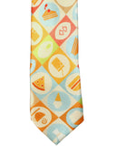 Blacksmith Cream Aromatic Breakfast Printed Tie for Men - Fashion Accessories for Blazer , Tuxedo or Coat