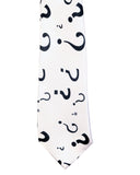 Blacksmith White Question Mark Printed Tie for Men - Fashion Accessories for Blazer , Tuxedo or Coat