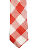 Blacksmith Red and Beige Checks Printed Tie for Men - Fashion Accessories for Blazer , Tuxedo or Coat