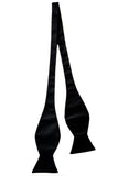 Blacksmith Black Satin Adjustable Self Tie Open Bowtie for Men - Self Tie Bowties