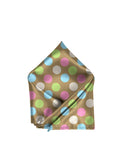 Blacksmith Polka Brown Printed Pocket Square for Men