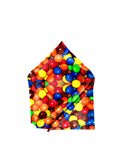 Blacksmith Multicolor Chocolate Gems Printed Pocket Square for Men