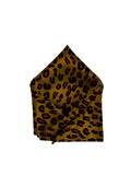 Blacksmith Leopard , Tiger Brown Printed Pocket Square for Men