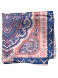 Blacksmith Pink and Blue Paisley Pocket Square for Men