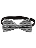 Blacksmith Black and White Chevron Adjustable Fashion Bowtie for Men - Bow ties for Tuxedo and Blazers
