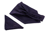 Blacksmith | Blacksmith Fashion | Blacksmith Black Doobie Ascot Neck Scarf And Matching Pocket Square Set For Men. 