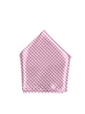 Blacksmith Pink and White Checks Printed Pocket Square for Men