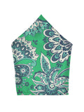 Blacksmith Mint Green Paisley Pocket Square for Men