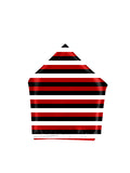 Blacksmith Red,Black and White Stripes Printed Pocket Square for Men