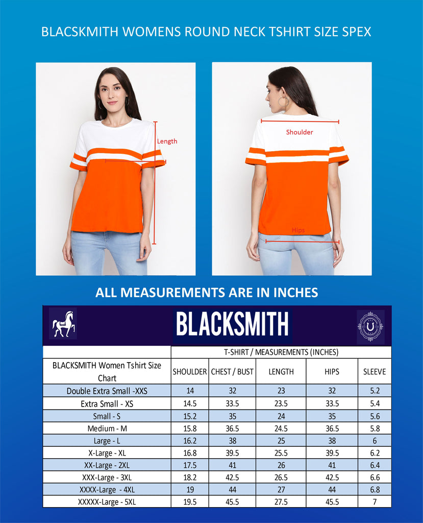 Blacksmith 100% Soft Cotton Bio Washed Two Stripes Royal Blue And Navy Blue Top For Women. - Blacksmith Fashion