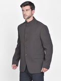 Blacksmith Brown Polyester Jodhpuri Blazer Jacket for Men