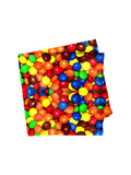 Blacksmith Multicolor Chocolate Gems Printed Pocket Square for Men