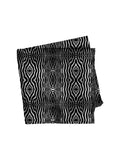 Blacksmith White and Black Zebra Printed Pocket Square for Men