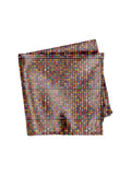 Blacksmith Tiny Brown Circles Printed Pocket Square for Men