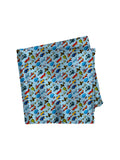 Blacksmith Sky Blue Aeroplanes Printed Pocket Square for Men