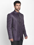 Blacksmith Black and Pink Floral Jodhpuri Blazer Jacket for Men