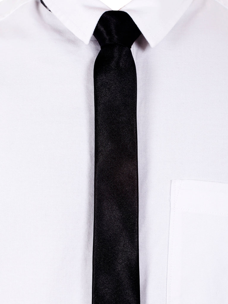 Black Satin Tie