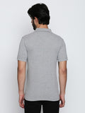 Blacksmith 100% Soft Cotton Bio Washed Grey Polo Collar Cotton Tshirt for Men -Grey T Shirts for Men.