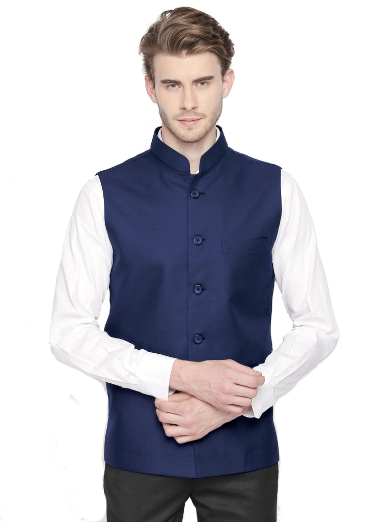 Cotton Mens Printed Modi Jacket-Embossed Design -, Party Wear