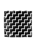 Blacksmith Black and White Zigzag Printed Pocket Square for Men