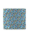 Blacksmith Sky Blue Aeroplanes Printed Pocket Square for Men