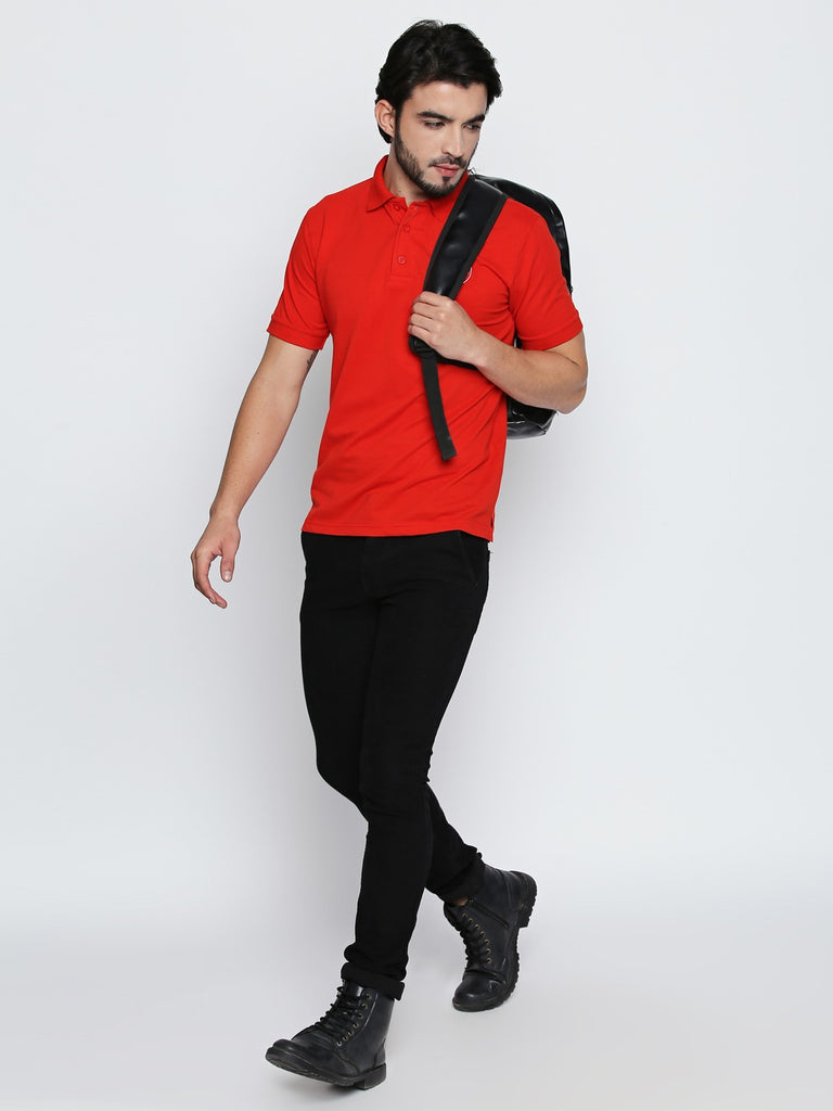 Blacksmith | Blacksmith Fashion | Blacksmith Red Polo Collar Tshirt for men.   
