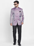 Blacksmith Sky Blue Jacquard Paisley Jodhpuri Blazer Jacket for Men