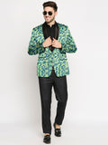 Blacksmith | Blacksmith Fashion | Blacksmith Abstract Blue And Green Printed Tuxedo For Men | Blacksmith suit for men.