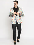 Blacksmith | Blacksmith Fashion | Blacksmith Anchor Cream Printed Tuxedo For Men | Blacksmith suit for men.