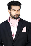 Blacksmith Pink Paisley Ascot Neck Scarf And Matching Pocket Square Set For Men