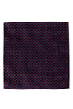 Blacksmith Purple Geometric Ascot Neck Scarf And Matching Pocket Square Set For Men