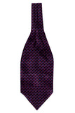 Blacksmith Purple Geometric Ascot Neck Scarf And Matching Pocket Square Set For Men