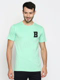 Blacksmith | Blacksmith Fashion | Blacksmith Mint Alphabet B Round Neck Printed T-shirt