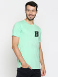 Blacksmith | Blacksmith Fashion | Blacksmith Mint Alphabet B Round Neck Printed T-shirt