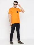 Blacksmith | Blacksmith Fashion | Blacksmith Orange Alphabet B Round Neck Printed T-shirt