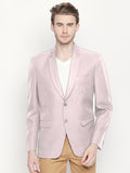 Blacksmith | Blacksmith Fashion | Blacksmith Baby Pink soft cotton blazer | Blacksmith Cotton Fabric Blazer