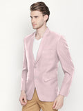 Blacksmith | Blacksmith Fashion | Blacksmith Baby Pink soft cotton blazer | Blacksmith Cotton Fabric Blazer