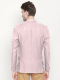 Blacksmith | Blacksmith Fashion | Blacksmith Baby Pink soft cotton blazer | Blacksmith Cotton Fabric Blazer