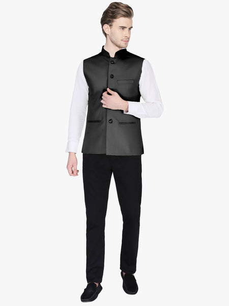 Buy Hangup Black Nehru Jacket - Nehru Jackets for Men 2374515 | Myntra